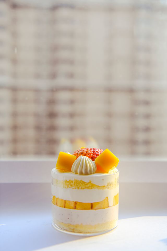 Soft festive table setting background for easy no bake Eid desserts