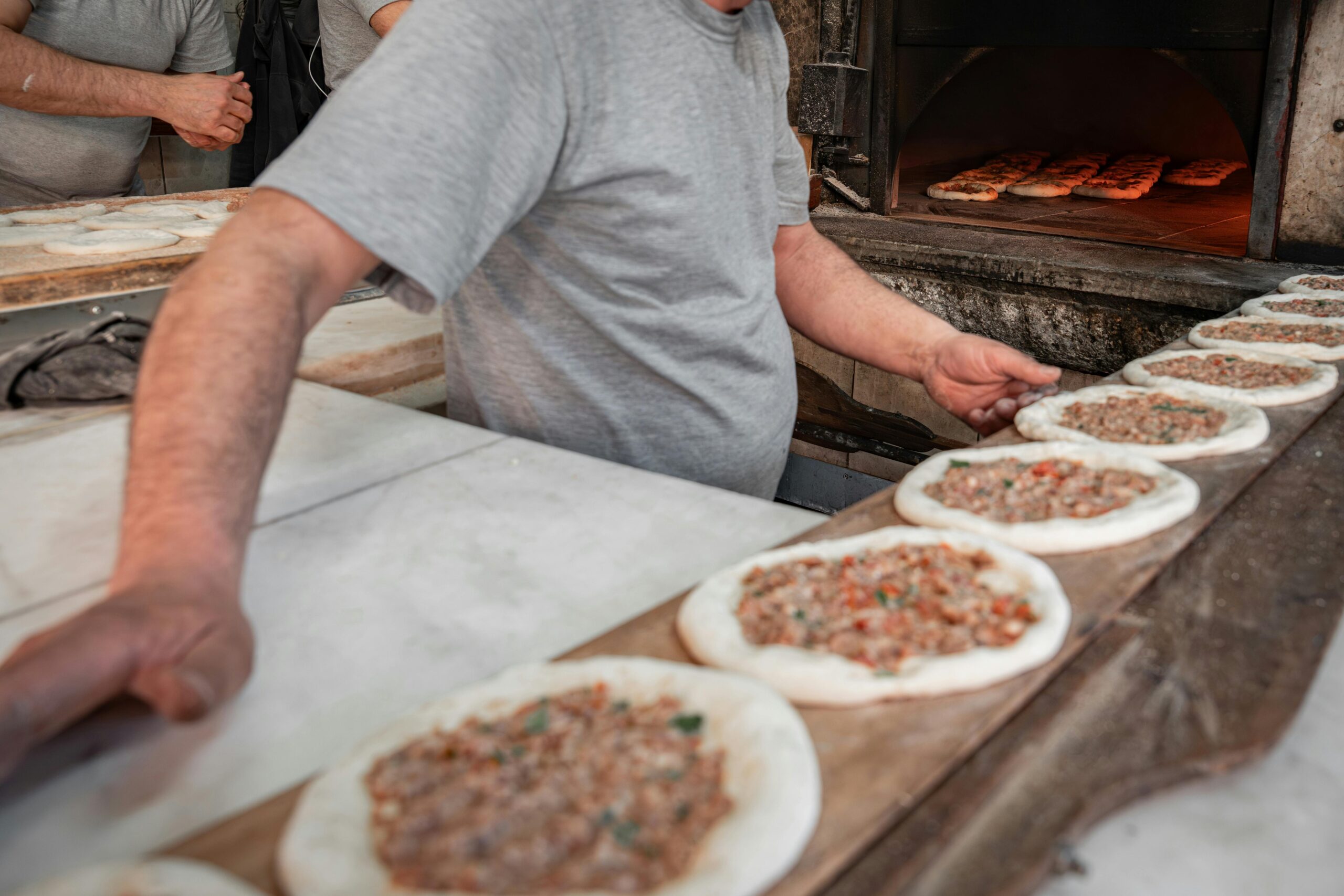 Preparing the meat filling and puff pastry dough for crispy baked keema rolls