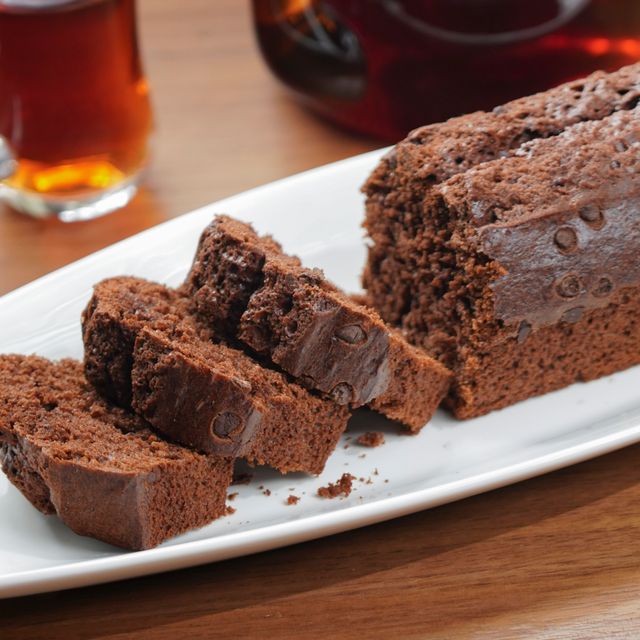 Eggless pumpkin bread with chocolate chips variation
